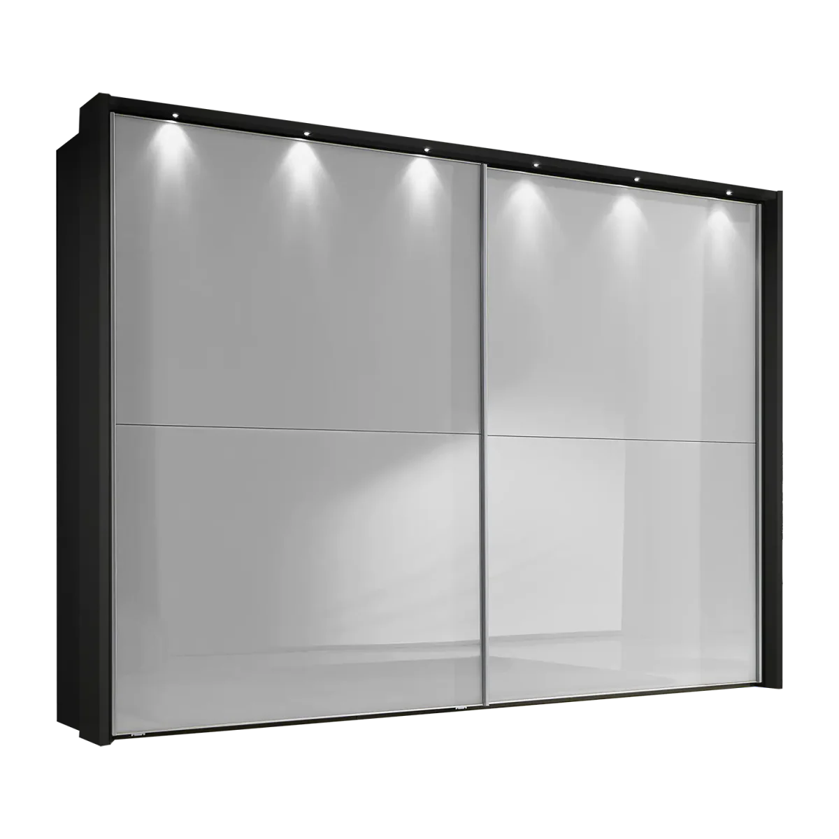 Wiemann Bristol Graphite with White Sliding Door Wardrobe with Passepartout Frame 