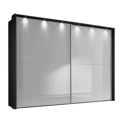 Wiemann Bristol Graphite with White Sliding Door Wardrobe with Passepartout Frame 