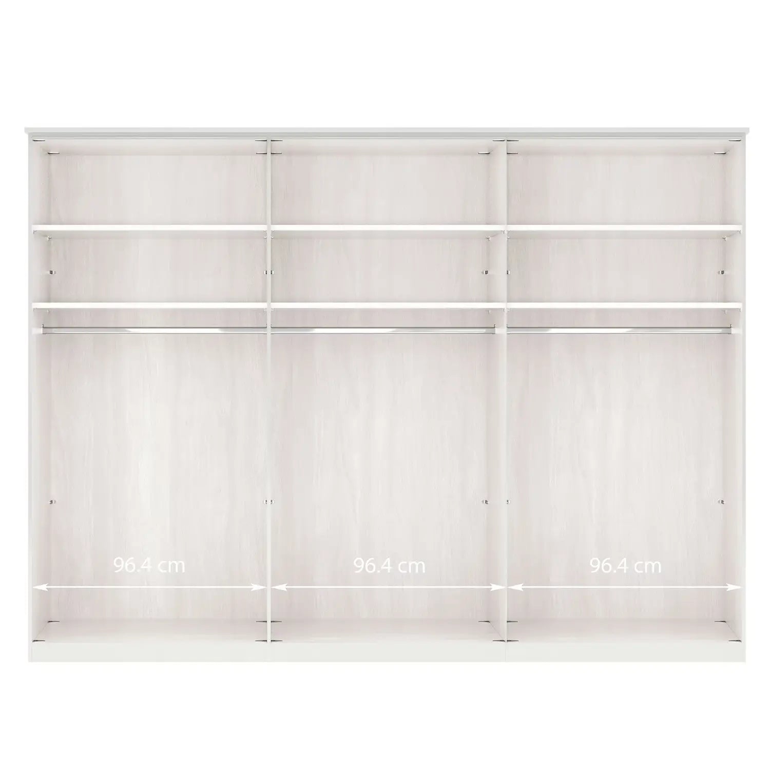 Wiemann Bristol Graphite and Mirror Front 4 Door Wardrobe 