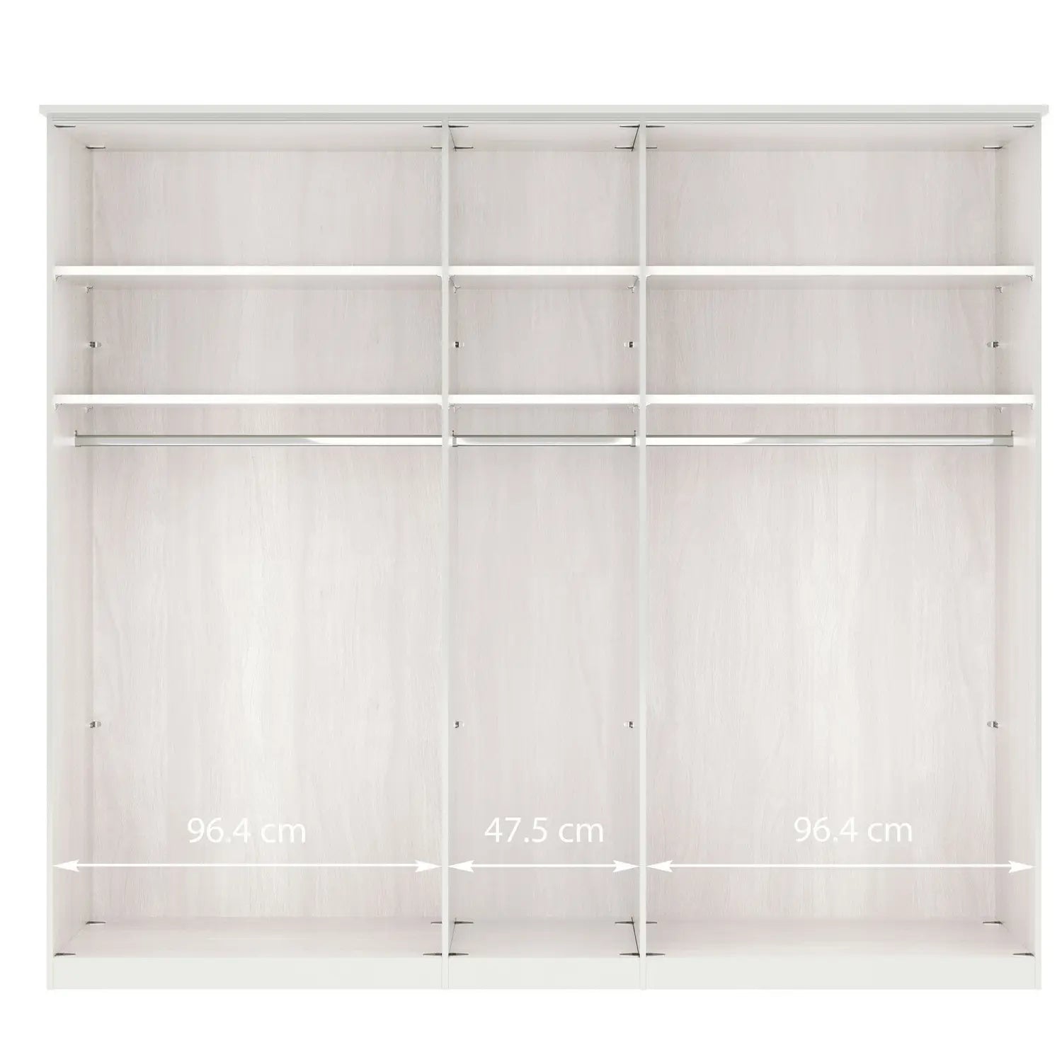 Wiemann Bristol Graphite Glass Front 4 Door Wardrobe 