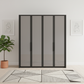 Wiemann Bristol Graphite and Pebble Grey Glass Front 4 Door Wardrobe