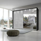 Graphite and White glass sliding Door Wardrobe with mirror
