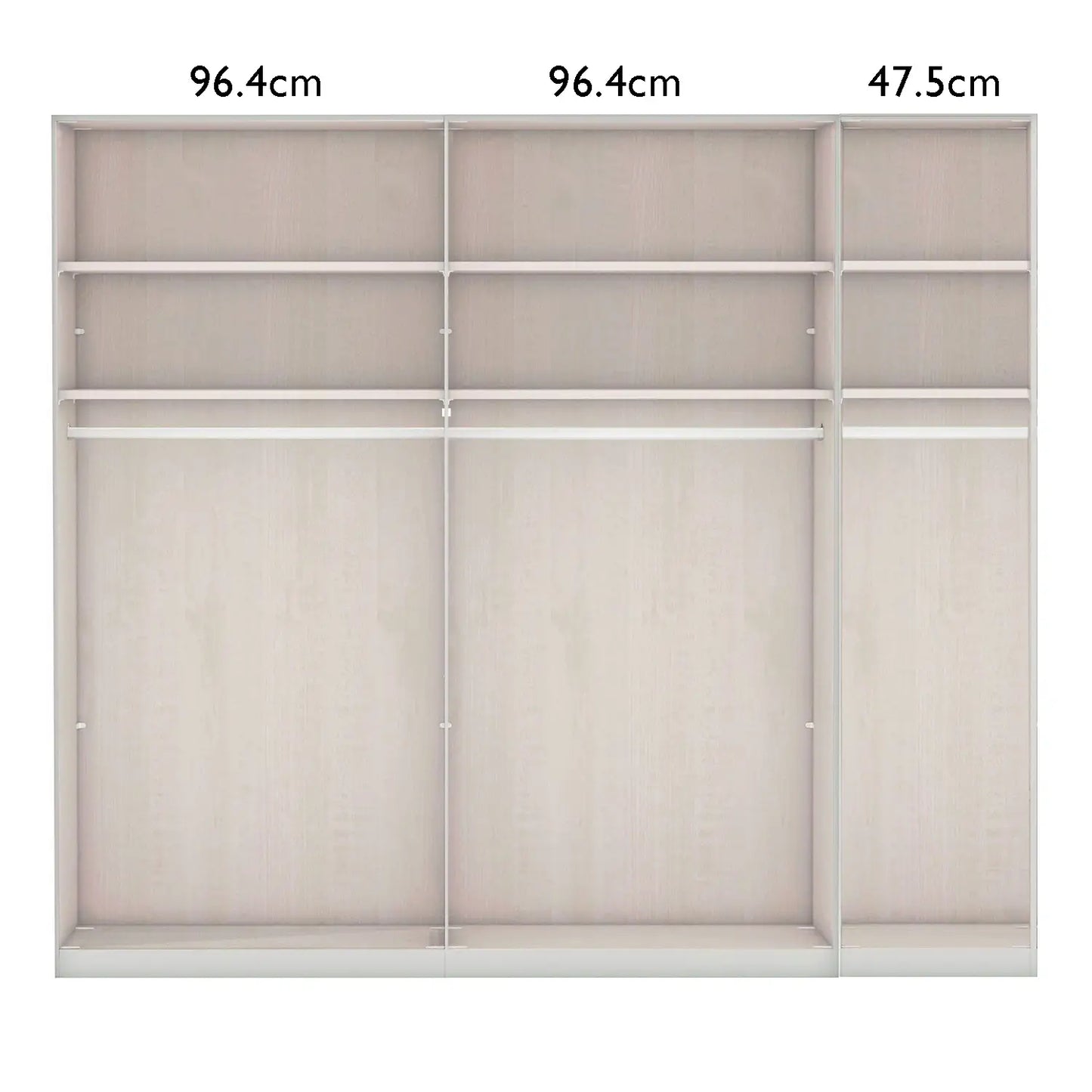 Wiemann Standard Wardrobe Interior for 250cm Wardrobe