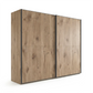 Wiemann Bristol Berlin Noridc Oak Sliding Door Wardrobe in 150cm, 200cm, 250cm and 300cm widths and With Slate handles