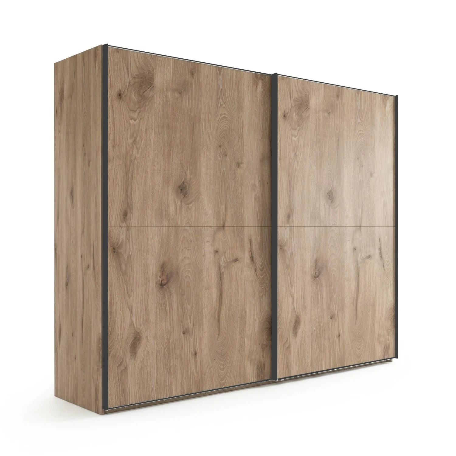 Wiemann Bristol Berlin Noridc Oak Sliding Door Wardrobe in 150cm, 200cm, 250cm and 300cm widths and With Slate handles