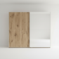 Wiemann Bristol Berlin  Oak Sliding Door Wardrobe with Mirror on Right Door  in 150cm, 200cm, 250cm and 300cm widths.