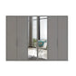Wiemann Bristol Pebble Grey 4 Door Wardrobe With Mirror