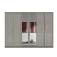 Wiemann Bristol Pebble Grey 4 Door Wardrobe With Mirror