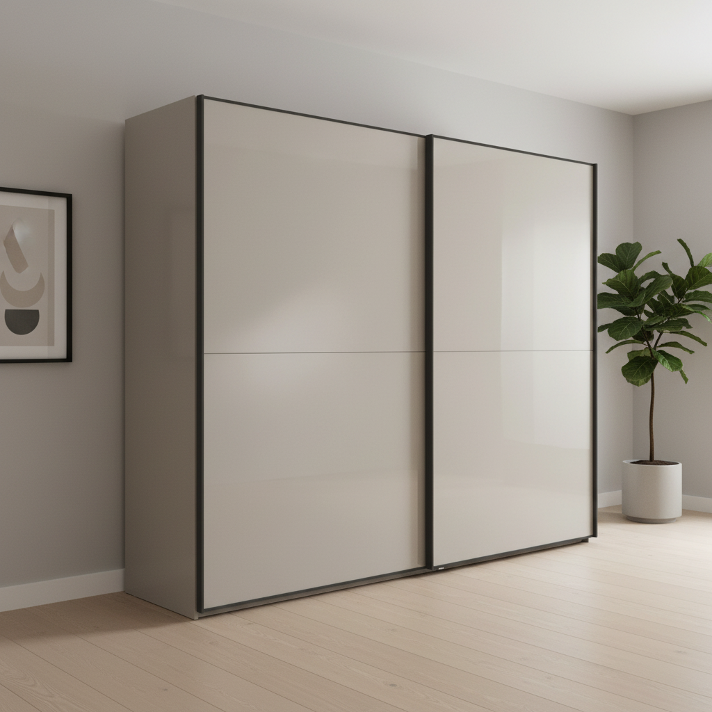 Wiemann Bristol Pebble Grey Sliding Door Wardrobe