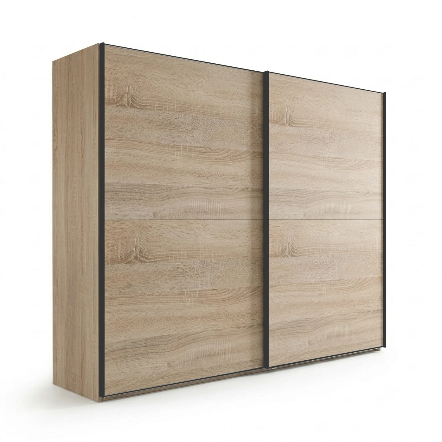 Wiemann Bristol Berlin Rustic Oak Sliding Door Wardrobe with Slate Handles in 150cm, 200cm, 250cm and 300cm widths