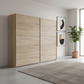 Wiemann Bristol Berlin Rustic Oak Sliding Door Wardrobe in 150cm, 200cm, 250cm and 300cm widths.