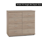 Wiemann Bristol Rustic Oak and Mirror Front 4 Door Wardrobe 