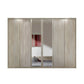 Wiemann Bristol Rustic Oak and Mirror Front 4 Door Wardrobe