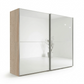 Wiemann Bristol Rustic Oak Sliding Door Mirrored Wardrobe