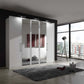 Wiemann Bristol White 4 Door Wardrobe With Mirror 