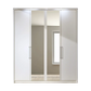 Wiemann Bristol White 4 Door Wardrobe With Mirror