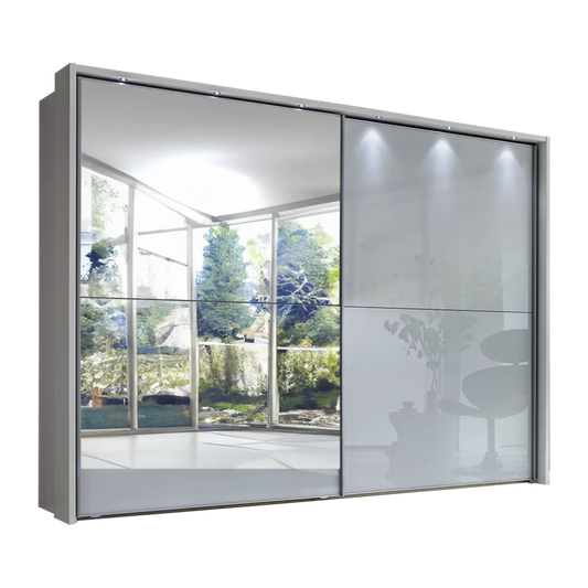 Wiemann Bristol White Sliding Door Wardrobe With Mirror