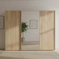 Wiemann Brixton Oak Effect 3 Door Sliding Wardrobe with Mirror Width 300cm