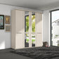 German-made Wiemann Cairns 4 door wardrobe, 200cm, in white, pebble grey, champagne, graphite or sage green. Cornice included. Free delivery.