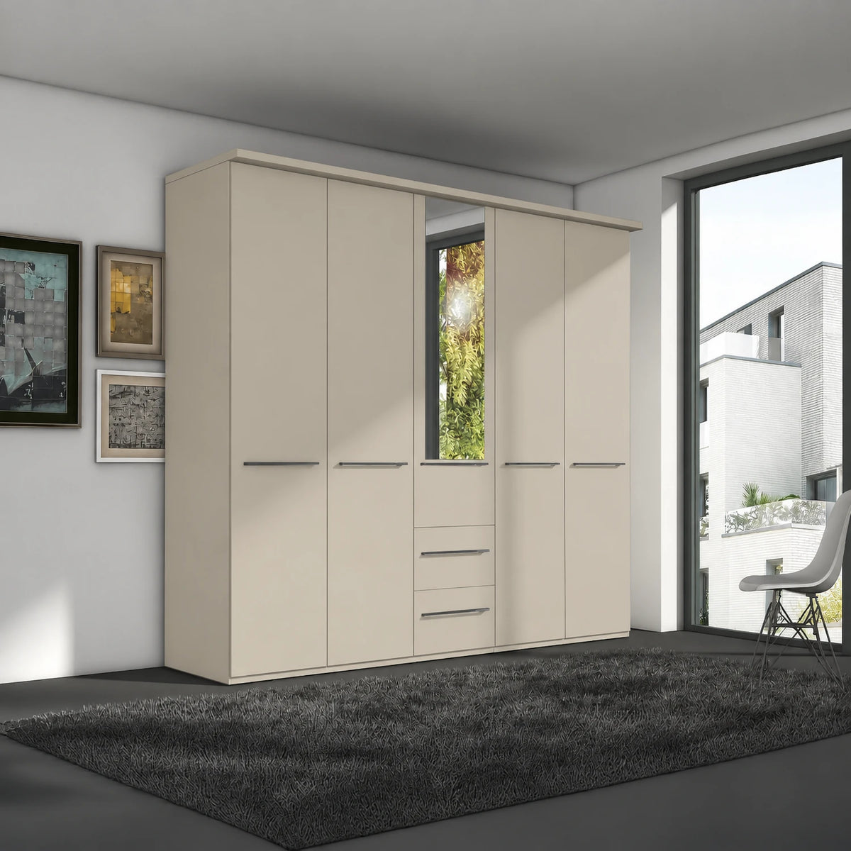 Wiemann Cairns 5 Door Wardrobe with 2 Drawers – 250cm