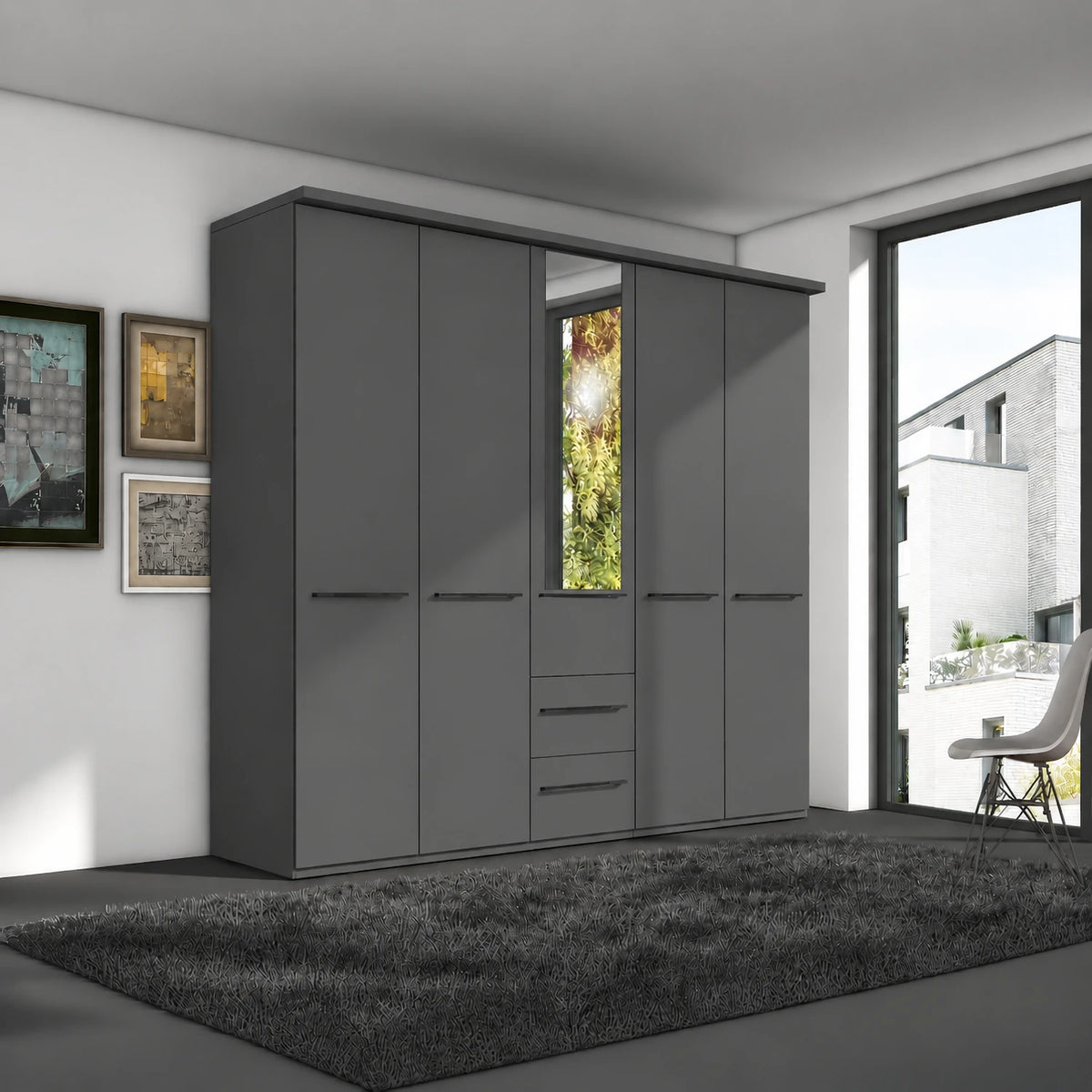 Wiemann Cairns 5 Door Wardrobe with 2 Drawers – 250cm
