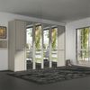 Large German-made Wiemann Cairns 6 door wardrobe, 300cm, in white, pebble grey, champagne, graphite or sage green. Cornice included.
