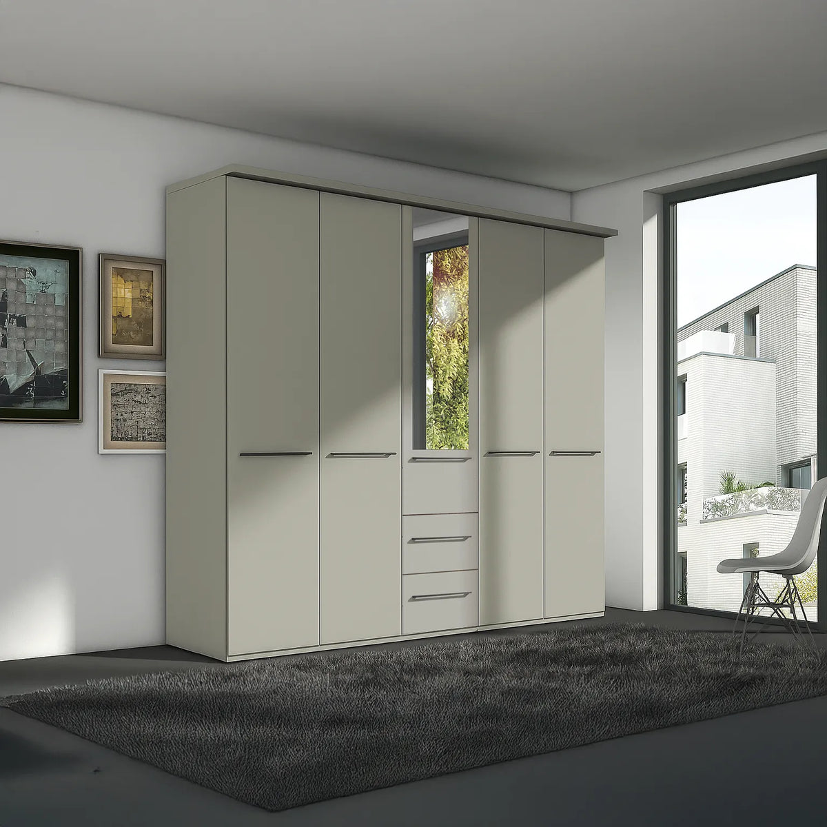 Wiemann Cairns 5 Door Wardrobe with 2 Drawers – 250cm