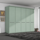 Wiemann Cairns Sage Green Large W250cm five door hinged wardrobe with cornice