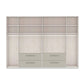 Interior details of Wiemann Cairns 6 Door Hinged Wardrobe With Four Drawers and Mirrors   Width 306 Height 220cm 