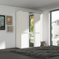 A modern white three door 150cm Wide Wiemann Kairns wardrobe with Middle mirrored door