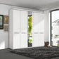 Wiemann Cairns Matt White Large W250cm five door hinged wardrobe with 1 Mirror Door and cornice
