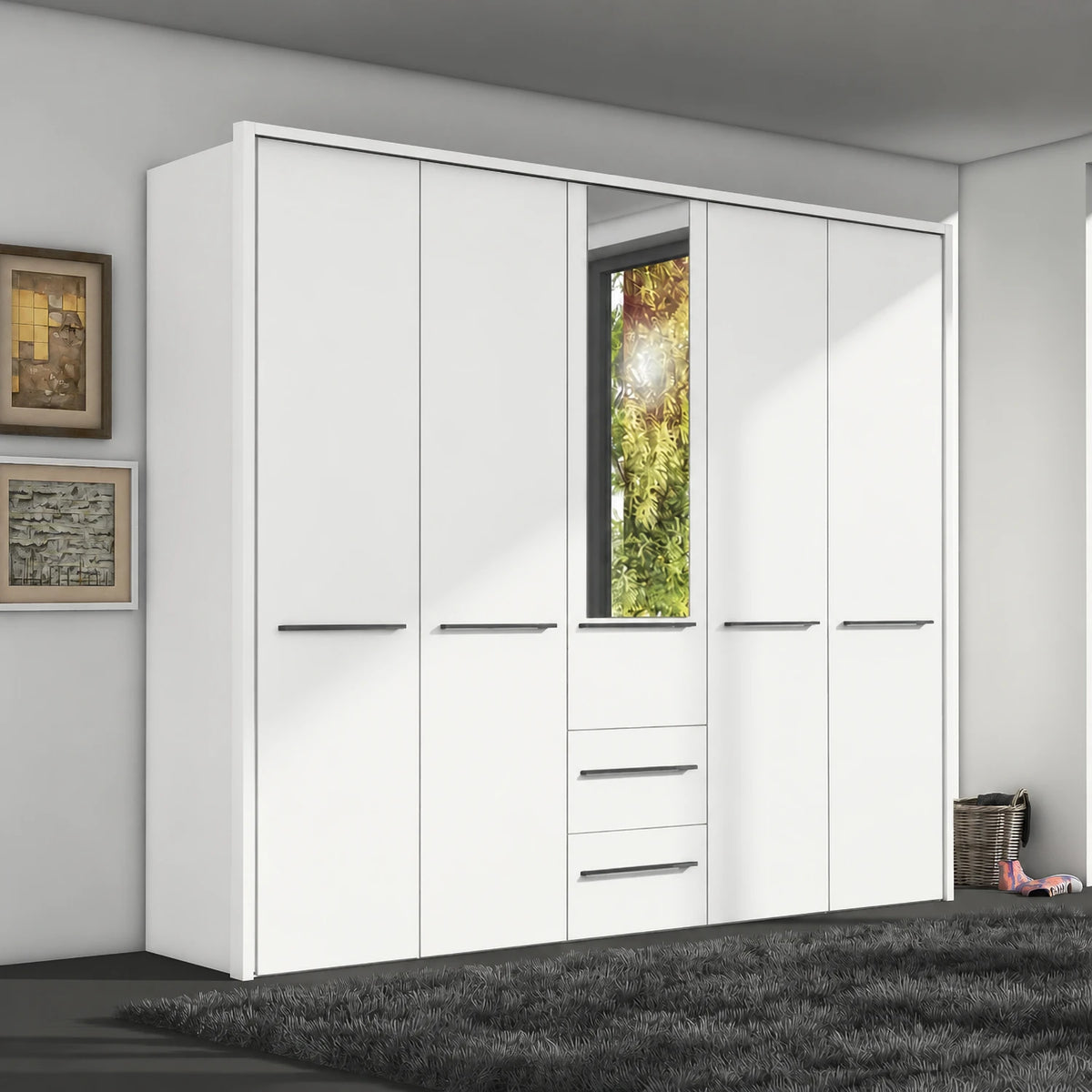 Wiemann Cairns 5 Door Wardrobe with 2 Drawers – 250cm