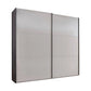 Corfu Graphite and Pebble Grey Sliding Door Wardrobe