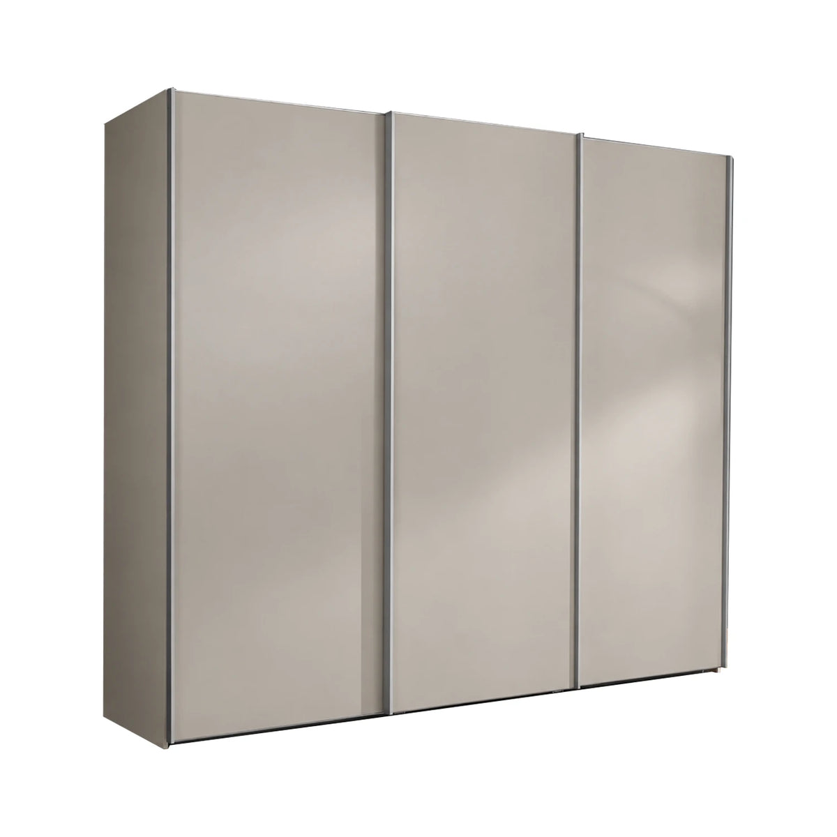 Wiemann Darwin Three Door Sliding Wardrobe in Pebble Grey Finish with Low 197cm Height