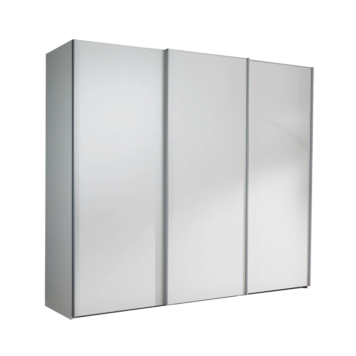Wiemann Darwin Three Door Sliding Wardrobe in Decor White Finish with Low 197cm Height