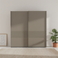 Wiemann Genova Kontrast 2-Door Sliding Wardrobe - Pebble Grey (W200cm)