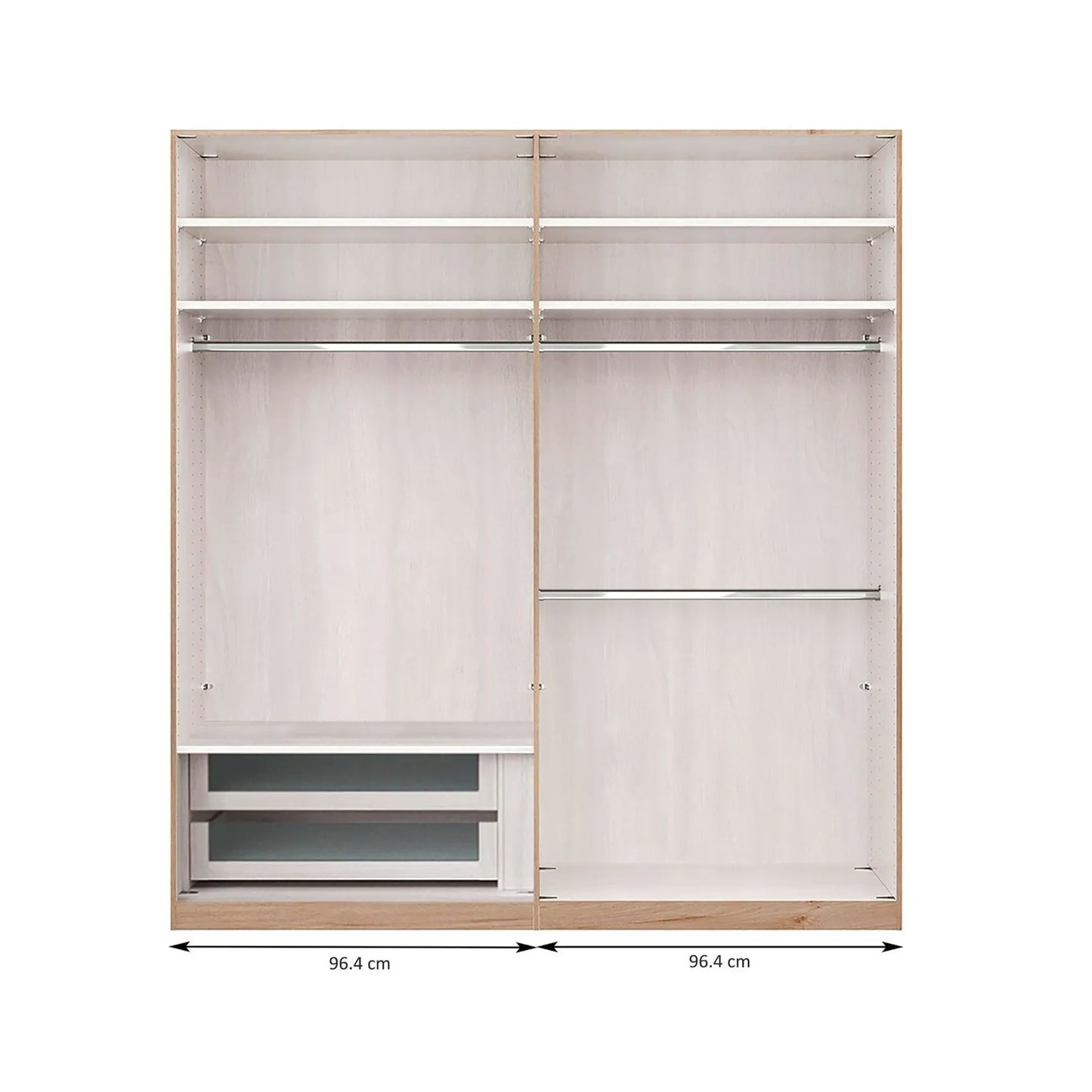 Wiemann Drawer Insert with 2 Drawers and Glass Front - Standard