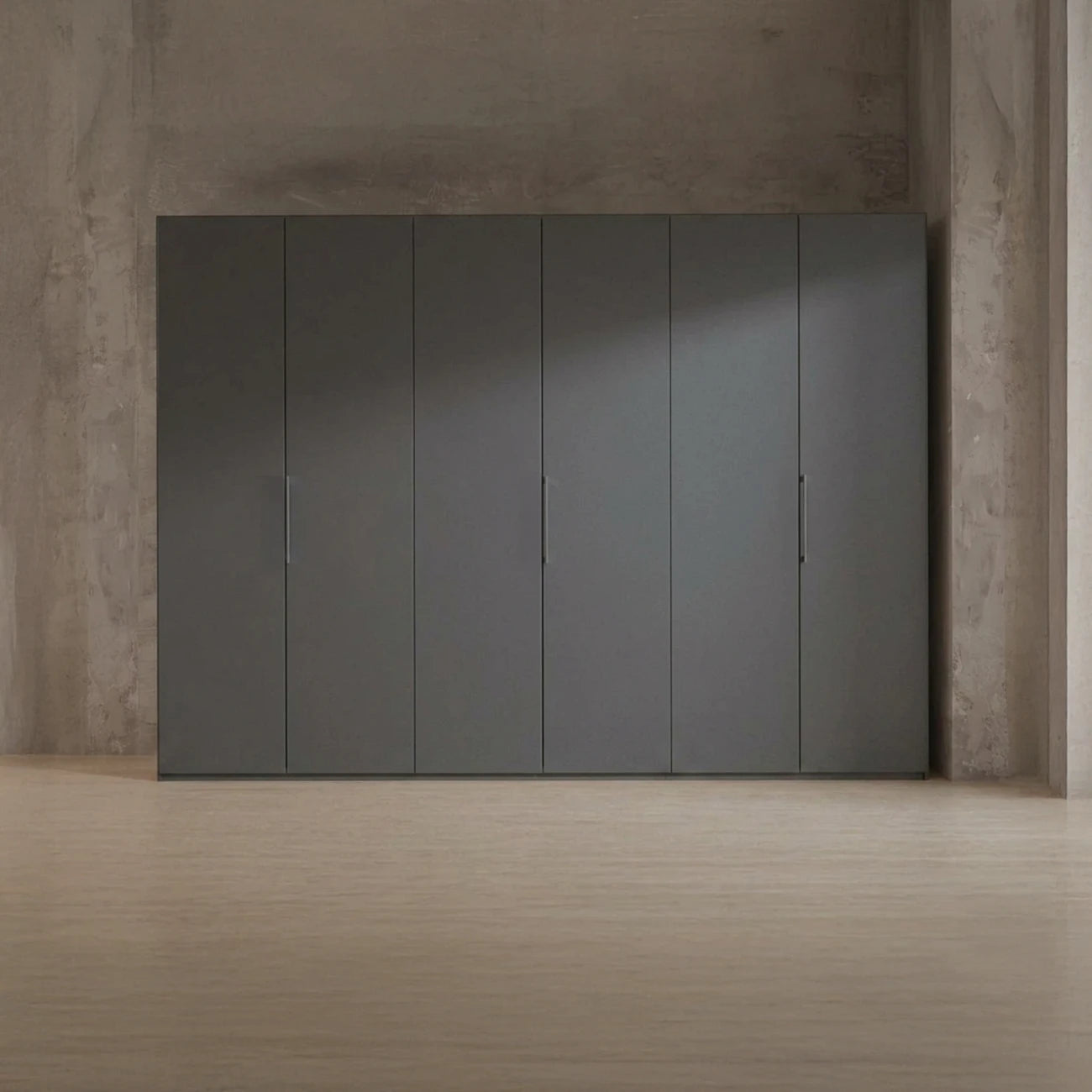 Halver Graphite 6 Door Hinged Wardrobe (W300cm)