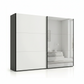 Modern Wiemann Glasgow wardrobe with sliding mirror door on a white background