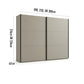 Wiemann Halver Pebble Grey 2 Door Sliding Wardrobe