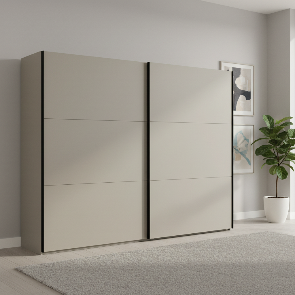 Wiemann Halver Pebble Grey 2 Door Sliding Wardrobe