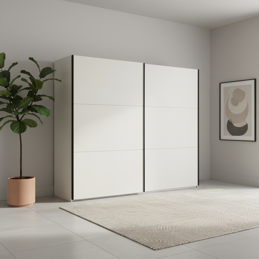 Halver White 2 Door Sliding Wardrobe
