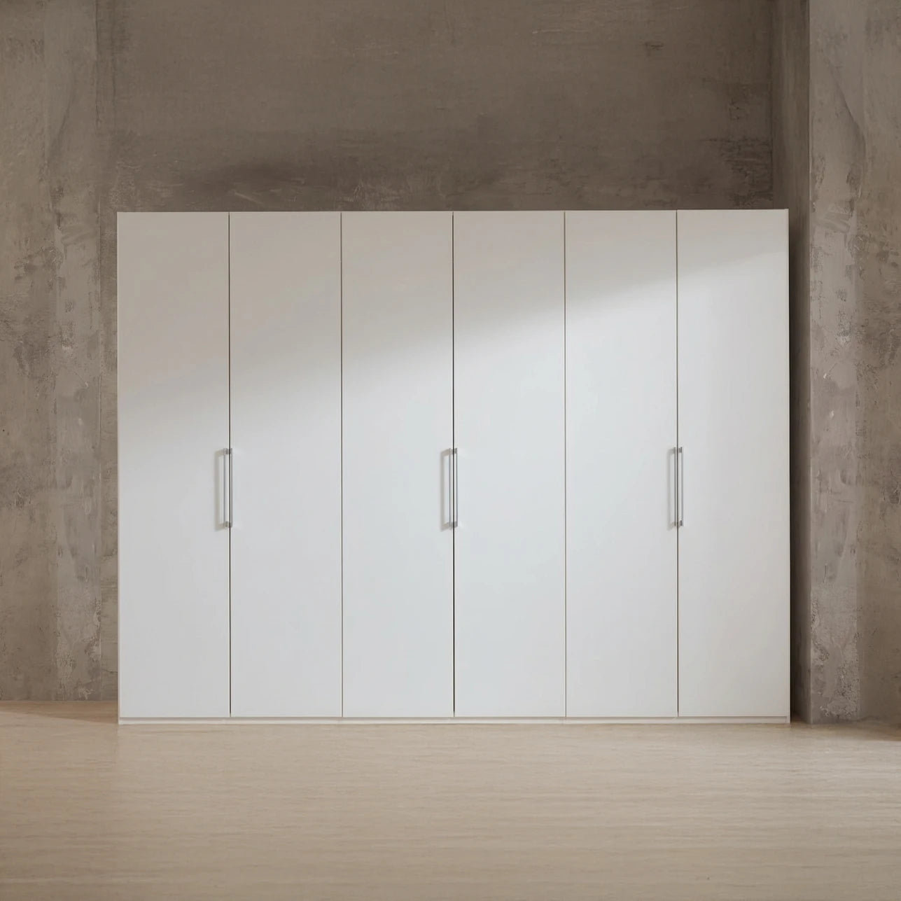 Wiemann Halver White 6 Door Hinged Wardrobe 300cm