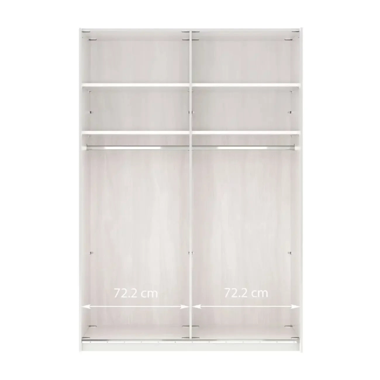 Wiemann Houston 150cm Graphite Glass & Mirror Sliding Wardrobe