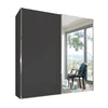 Wiemann Houston 200cm Graphite Glass & Mirror Front 2 Door Sliding Wardrobe