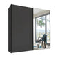 Wiemann Houston 200cm Graphite Glass & Mirror Front 2 Door Sliding Wardrobe 