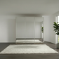 Wiemann Full Mirror Phoenix Iconic Bianco Oak Carcase 3 Door Sliding Wardrobe - Front view