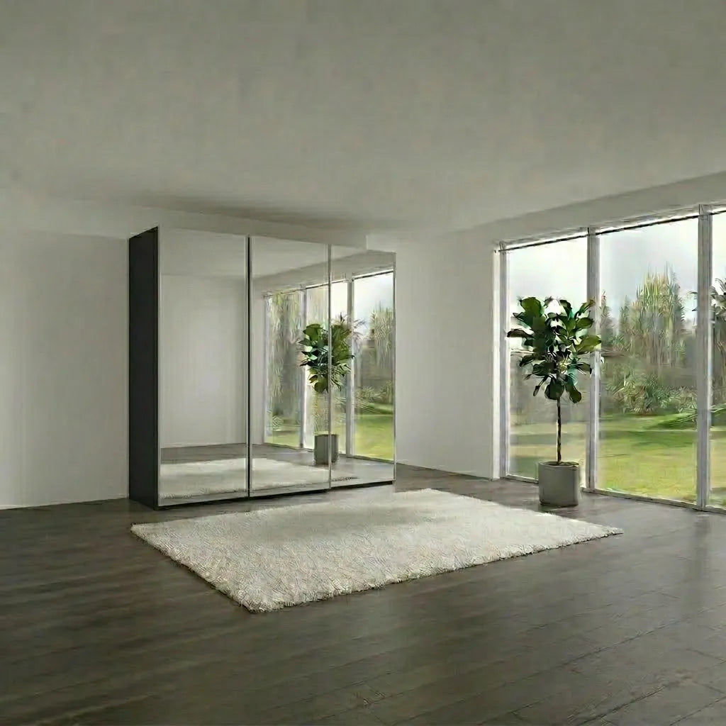 Wiemann Full Mirror Phoenix Iconic Lava Carcase 3 Door Sliding Wardrobe