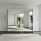 Wiemann Full Mirror Phoenix Iconic Nordic Oak Carcase 3 Door Sliding Wardrobe- Front view