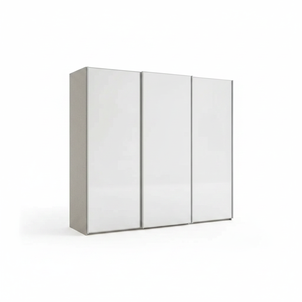 Wiemann Full Mirror Phoenix Iconic Pebble Grey Carcase 3 Door Sliding Wardrobe